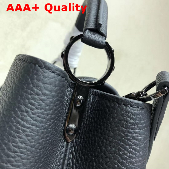 Louis Vuitton Capucines BB Black Taurillon Leather Ruthenium Hardware M52735 Replica