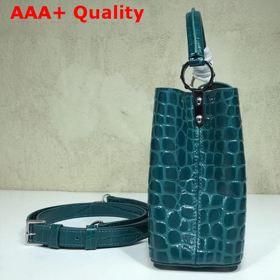 Louis Vuitton Capucines BB Bleu Canard Alligator Skin N91698 Replica
