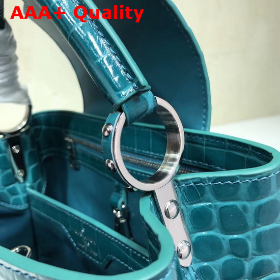 Louis Vuitton Capucines BB Bleu Canard Alligator Skin N91698 Replica