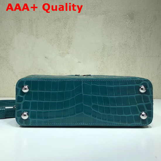 Louis Vuitton Capucines BB Bleu Canard Alligator Skin N91698 Replica