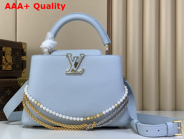 Louis Vuitton Capucines BB Bleu Olympe Taurillon Leather Replica