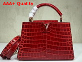 Louis Vuitton Capucines BB Cherry Alligator Skin N92174 Replica