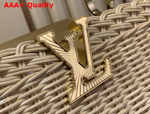 Louis Vuitton Capucines BB Gold Rattan and Cowhide Leather Replica