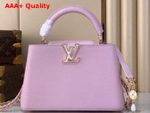 Louis Vuitton Capucines BB Handbag Baby Pink Mother of Pearl Taurillon Leather Replica
