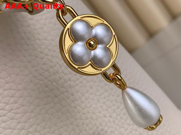 Louis Vuitton Capucines BB Handbag Cream Mother of Pearl Taurillon Leather Replica