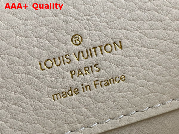 Louis Vuitton Capucines BB Handbag Cream Mother of Pearl Taurillon Leather Replica