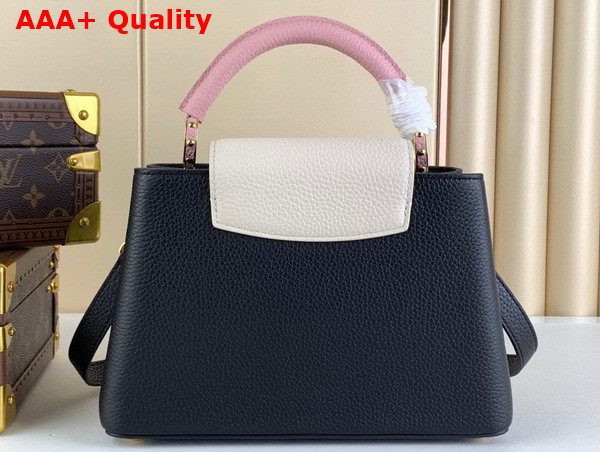 Louis Vuitton Capucines BB Handbag Noir Creme Rose Taurillon Leather Replica