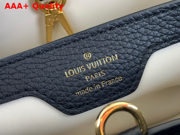 Louis Vuitton Capucines BB Handbag Noir Creme Rose Taurillon Leather Replica