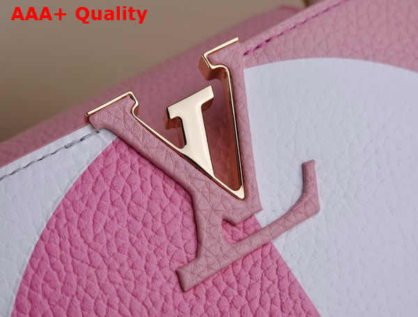 Louis Vuitton Capucines BB Handbag Pink Taurillon Leather Giant Monogram Flower M59532 Replica