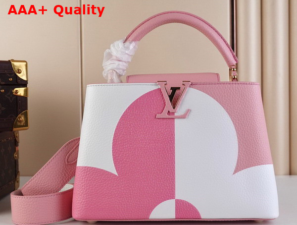 Louis Vuitton Capucines BB Handbag Pink Taurillon Leather Giant Monogram Flower M59532 Replica