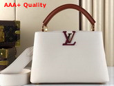Louis Vuitton Capucines BB Handbag White Gold Taurillon Leather Replica