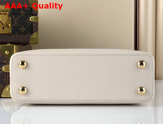 Louis Vuitton Capucines BB Handbag White Gold Taurillon Leather Replica