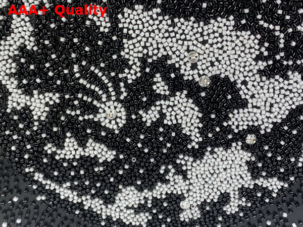 Louis Vuitton Capucines BB Handbag in Black Beaded Embroidered Calfskin Leather Replica