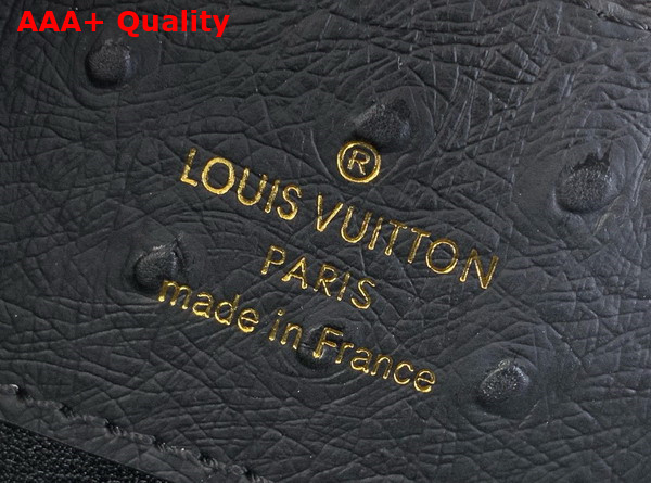 Louis Vuitton Capucines BB Handbag in Black Ostrich Leather with Triple Chain Adornment Replica