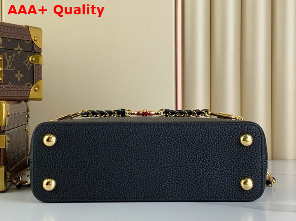 Louis Vuitton Capucines BB Handbag in Black Taurillon Leather M23950 Replica