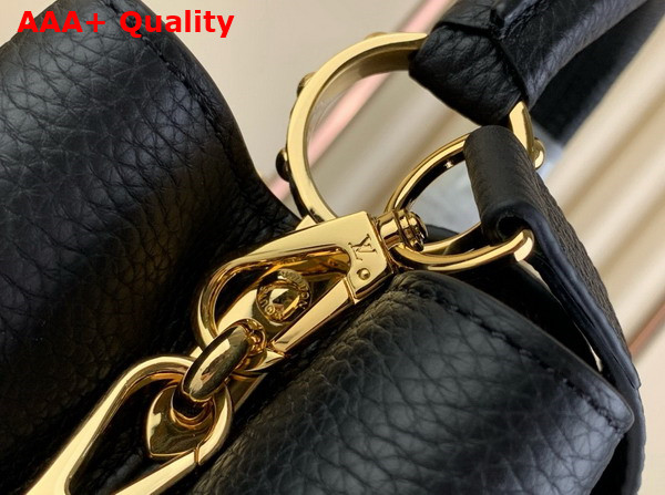 Louis Vuitton Capucines BB Handbag in Black Taurillon Leather M23950 Replica