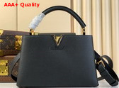 Louis Vuitton Capucines BB Handbag in Black Taurillon Leather M24728 Replica