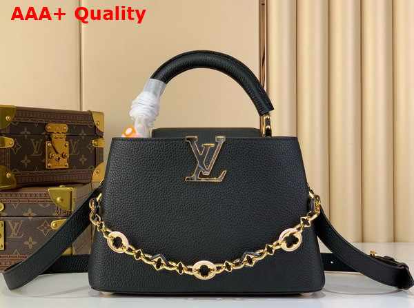 Louis Vuitton Capucines BB Handbag in Black Taurillon Leather Part of the Harmony Collection M14970 Replica