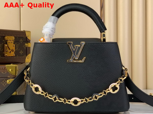 Louis Vuitton Capucines BB Handbag in Black Taurillon Leather Part of the Harmony Collection M14970 Replica