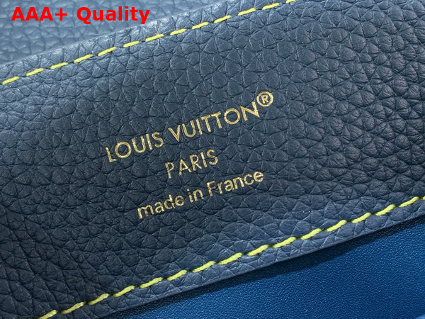 Louis Vuitton Capucines BB Handbag in Blue Denim Patchwork Design M27302 Replica