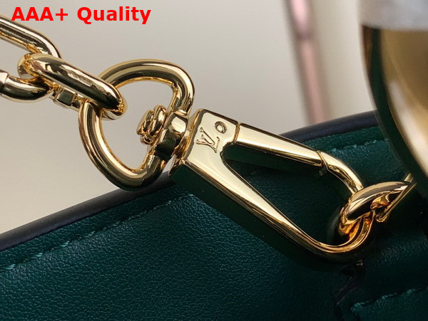 Louis Vuitton Capucines BB Handbag in Dark Green Lizard Effect Cowhide Leather Replica