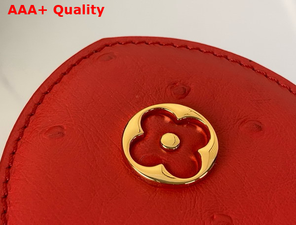 Louis Vuitton Capucines BB Handbag in Galet Gray Taurillon Leather with Orange Ostrich Leather Trim Replica