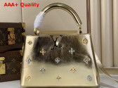 Louis Vuitton Capucines BB Handbag in Gold Calfskin Leather with Metallic Studs Replica