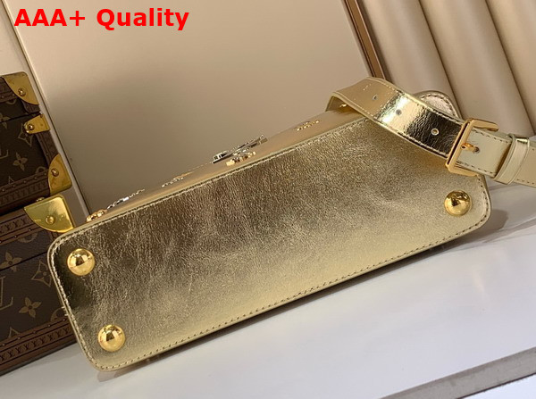 Louis Vuitton Capucines BB Handbag in Gold Calfskin Leather with Metallic Studs Replica