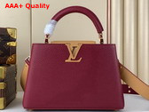 Louis Vuitton Capucines BB Handbag in Griotte Red and Arizona Taurillon Leather M22677 Replica