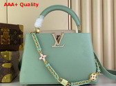 Louis Vuitton Capucines BB Handbag in Jade Green Taurillon Leather M24471 Replica