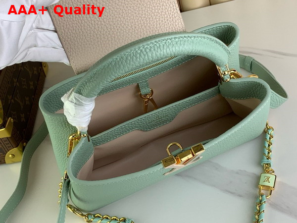 Louis Vuitton Capucines BB Handbag in Jade Green Taurillon Leather M24471 Replica
