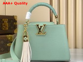Louis Vuitton Capucines BB Handbag in Jade Green Taurillon Leather with Tassel Charm Replica