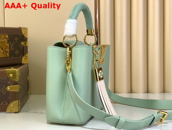 Louis Vuitton Capucines BB Handbag in Jade Green Taurillon Leather with Tassel Charm Replica