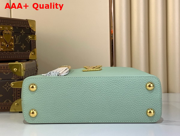 Louis Vuitton Capucines BB Handbag in Jade Green Taurillon Leather with Tassel Charm Replica