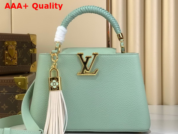 Louis Vuitton Capucines BB Handbag in Jade Green Taurillon Leather with Tassel Charm Replica