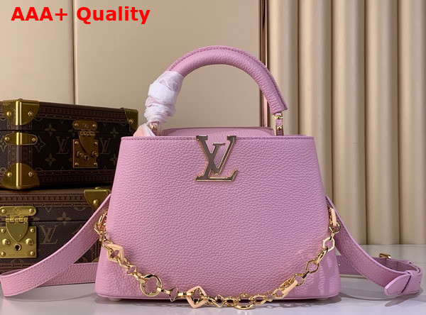 Louis Vuitton Capucines BB Handbag in Marshmallow Pink Taurillon Leather Part of the Harmony Collection Replica