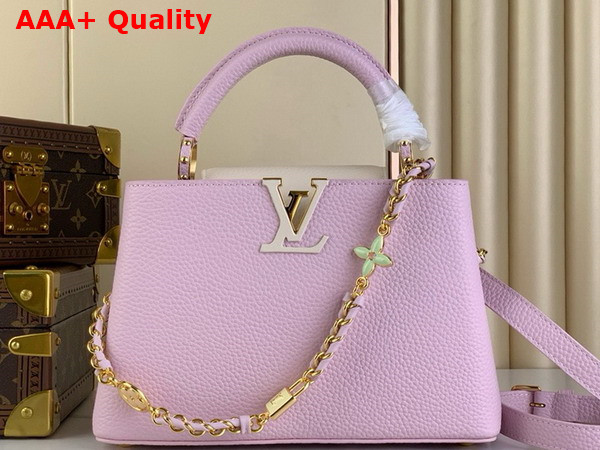 Louis Vuitton Capucines BB Handbag in Marshmallow Taurillon Leather Replica