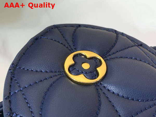 Louis Vuitton Capucines BB Handbag in Navy Blue Lambskin Leather with Monogram Flowers Motif Replica