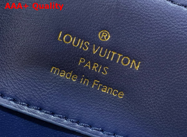 Louis Vuitton Capucines BB Handbag in Navy Blue Lambskin Leather with Monogram Flowers Motif Replica