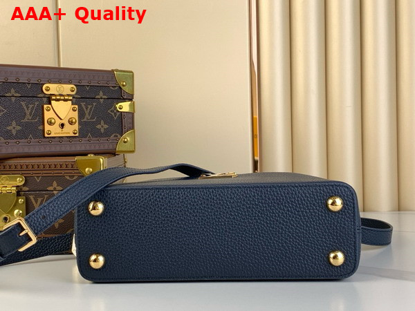 Louis Vuitton Capucines BB Handbag in Navy Blue Taurillon Leather The Links are Decorated with Jewel Like Enamel M25211 Replica