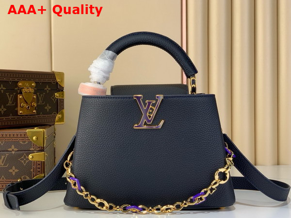 Louis Vuitton Capucines BB Handbag in Navy Taurillon Leather Part of the Harmony Collection Replica