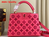 Louis Vuitton Capucines BB Handbag in Pink Calfskin Perforated with the Monogram Pattern M22922 Replica