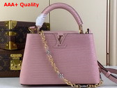Louis Vuitton Capucines BB Handbag in Pink Lizard Effect Cowhide Leather Replica