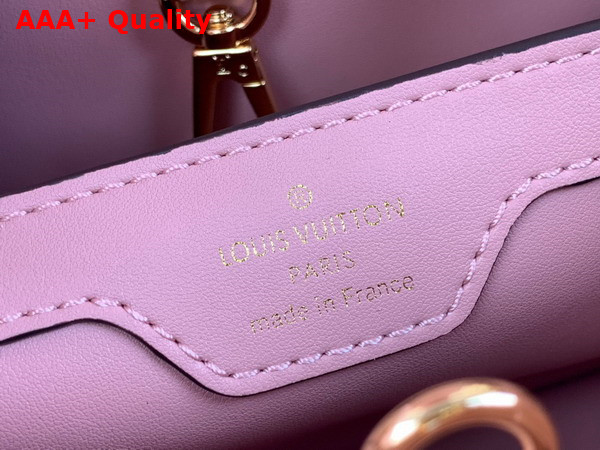 Louis Vuitton Capucines BB Handbag in Pink Lizard Effect Cowhide Leather Replica