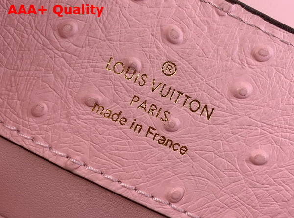 Louis Vuitton Capucines BB Handbag in Pink Ostrich Leather with Triple Chain Adornment Replica