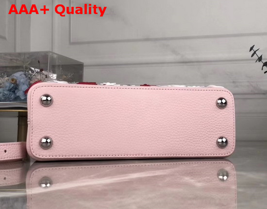 Louis Vuitton Capucines BB Handbag in Rose Pink Taurillon Leather The LV Blooming Edition for Spring 2019 M53669 Replica