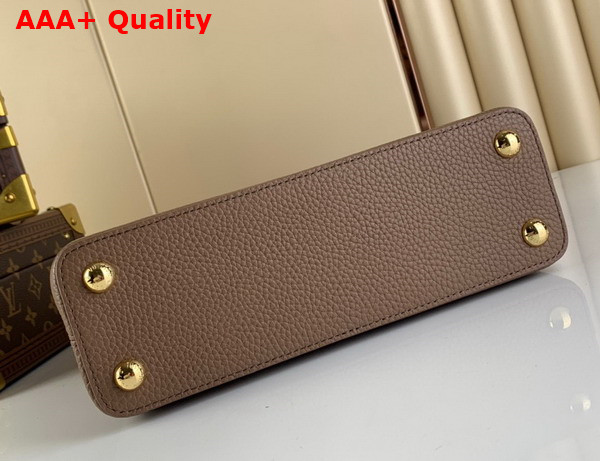 Louis Vuitton Capucines BB Handbag in Smokey Brown Taurillon Leather with Leopard LV Replica