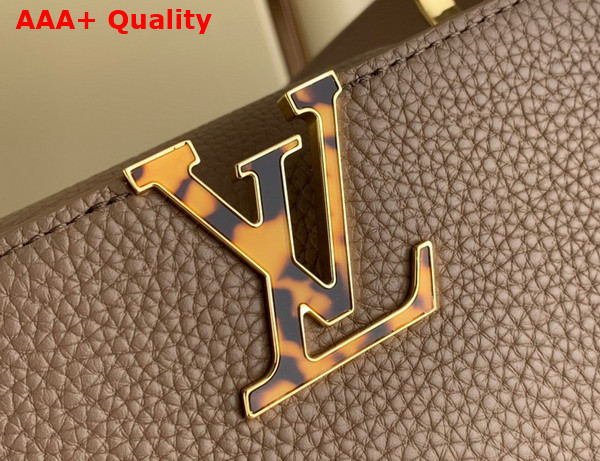 Louis Vuitton Capucines BB Handbag in Smokey Brown Taurillon Leather with Leopard LV Replica