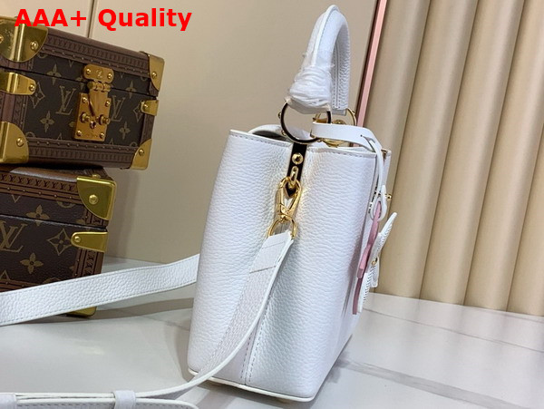 Louis Vuitton Capucines BB Handbag in Snow White Taurillon Leather Replica