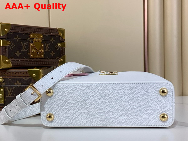 Louis Vuitton Capucines BB Handbag in Snow White Taurillon Leather Replica